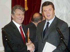 Viktor Juščenko in Viktor Janukovič