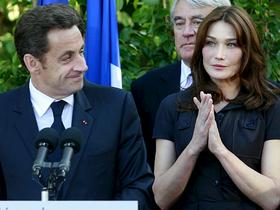 Nicolas Sarkozy in Carla Bruni-Sarkozy