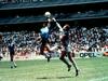 Diego Armando Maradona in Peter Shilton