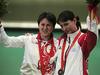 Natalija Paderina in Nino Salukvadze sta si imeli tudi ob podelitvi medalj veliko povedati in sta ocenili (politične) razmere. Foto: Reuters