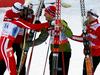 Norvežani so bili po 20 kilometrih šele na 5. mestu, v drugi polovici proge pa so stvari postavili na svoje mesto. Foto: EPA