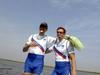 Slovenska veslača Luka Špik in Iztok Čop sta Sloveniji priveslala prvo zlato medaljo po samostojnosti leta 1991. Foto: EPA