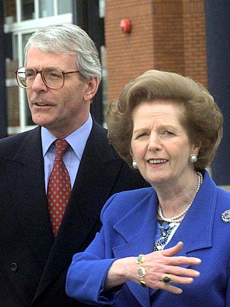 John Major in Margaret Thatcher