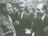 Slavnostna seja ob 25- obletnici prvega kongresa Zveze mladine Slovenije, 11. 10. 1968. Stane Kavčič s predsednikom Zveze mladine Jugoslavije Janezom Kocijančičem in članom predsedstva ZMS Igorjem Žitnikom