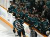 Ryan Clowe letos še ni dosegel gola, zato je bil zadetka pri kazenskih strelih, ki sicer ne šteje v uradno statistiko, še posebno vesel. Foto: EPA