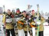 Tord Asle Gjerdalen, Petter Northug, Eldar Roenning and Martin Johnsrud Sundby so poskrbeli za popolno evforijo v Oslu. Foto: EPA