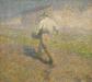 Leta 1867 v Spodnji Sorici rojeni umetnik je začel svojo pot kot cerkveni slikar, nato je prehodil pot realizma, na njegovo umetnost pa je močno vplival Giovanni Segantini. Po letu 1900 je slikal s simbolističnimi prvinami, pozneje pa dokončno prevzel impresionizem. Po razstavi, ki so jo imeli leta 1904 štirje slovenski impreisonisti - poleg Groharja še Rihard Jakopič, Matej Sternen in Matija Jama - v Mietkejevi galeriji na Dunaju, je Grohar pozneje razstavljal v dunajski Secesiji, v Beogradu, Londonu, Krakovu, Varšavi, Trstu, Devinu, Berlinu in drugod. Foto: Narodna galerija
