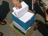 Podpisi državljanov, ki so jih člani civilne iniciative vložili za razpis referenduma. Foto: MMC RTV SLO/G.Petovar