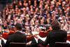 Simfonični orkester RTV Slovenija bo nocoj na Kongresnem trgu z devetimi solisti in tremi dirigenti mlajše generacije odprl letošnji 29. mednarodni festival Imago Sloveniae in Poletje v stari Ljubljani. Foto: MMC RTV SLO/Sandi Fišer