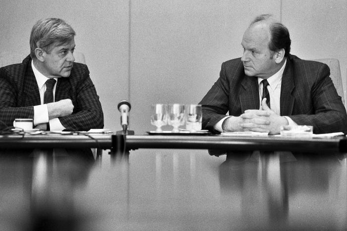 Jože Pučnik in Milan Kučan