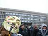 Če bo DZ Acto ratificiral, se bodo vrnili, so z vzklikanjem napovedali protestniki. Foto: MMC RTV SLO/Aljoša Masten