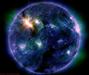 Ameriška vesoljska agencija Nasa je takole ujela izbruh na Sončevem površju, ki je povzročil Sončevo nevihto. Foto: Nasa