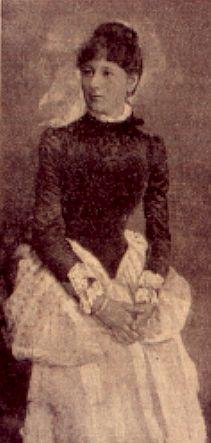 Franica Košenini-Tavčarjeva, kot nevesta na sliki Ivane Kobilce. Tudi Ivana je bila deležna Franjine pomoči.
