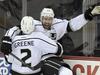 Jeff Carter je zabil peti gol v končnici, med podajalca zmagovitega gola pa sta se vpisala Dustin Penner in Alec Martinez. Foto: Reuters