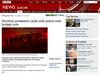 BBC-jev portal z novico o protestih v Sloveniji