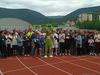 Skupinski štart na novogoriškem stadionu, kjer so slepi, slabovidni in gibalno ovirani tekli, da bi pomagali. Pridružil se jim je tudi predsednik države Borut Pahor. Foto: Mojca Dumančič