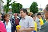 Erik Brecelj na protestu v podporo javnemu zdravstvu, 25. 6. 2013