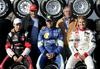 Mathias Lauda, Nelsinho Piquet, Nico Rosberg, Niki Lauda in Keke Rosberg