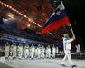Na zadnjih zimskih olimpijskih igrah je pred štirimi leti v Sočiju slovenske športnike na odprtju iger vodil hokejist Tomaž Razingar. Foto: Reuters