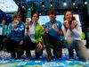 Vesna Fabjan, Teja Gregorin, Žan Košir in Tina Maze