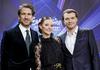 Skozi vse tri evrovizijske večere bodo TV-občinstvo popeljali Nikolaj Koppel, Lise Rønne in Pilou Asbæk. Foto: Agnete Schlichtkrull (DR)