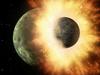 Trk dveh teles naj bi se zgodil kmalu po nastanku Zemlje pred 4,5 milijarde let. Foto: Nasa/JPL/Caltech