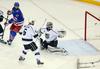 Benoit Pouliot (New York Rangers) - Jake Muzzin in Jonathan Quick (Los Angeles Kings)