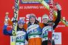 Stefan Kraft, Severin Freund in Jurij Tepeš, zmagovalci sobotnih poletov na Kulmu