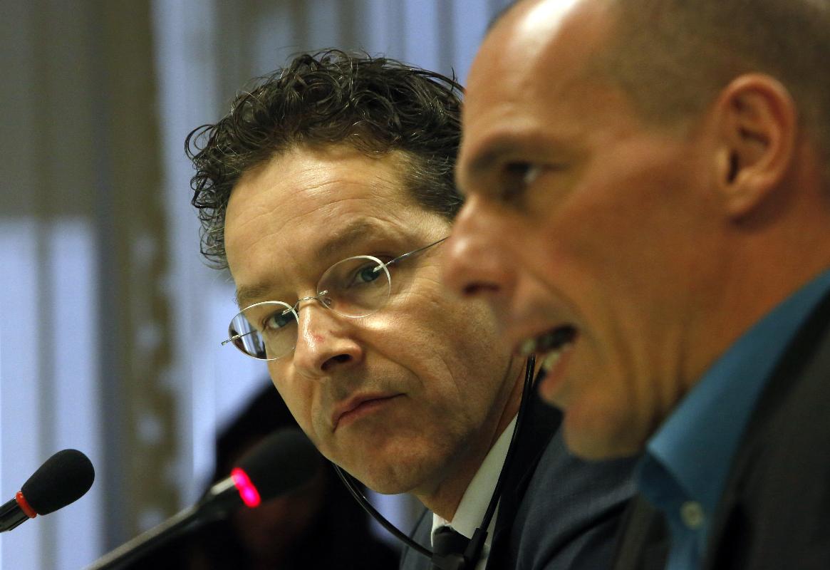 Jeroen Dijsselbloem in Janis Varufakis