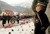 Spominsko območje na Frankolovem obsega ostanke drevoreda jablan, na katere so Nemci 12. februarja 1945 obesili 99 talcev, enega pa ustrelili med begom, ter dva grobova, kamor so po obešenju zakopali žrtve. Med pobitimi so bili tudi mladoletniki, in sicer je bil najmlajši star 16 let. Najstarejši talec pa je imel 64 let. Foto: STA/Tamino Petelinšek/