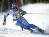 Tina Maze je nastopila s štartno številko ena, a že po prvi vožnji zaostajala 85 stotink za Shiffrinovo. V slalomskem seštevku svetovnega pokala je trenutno tretja za Hansdotterjevo in Američanko. Foto: EPA