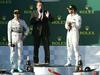 Nico Rosberg, Arnold Schwarzenegger in Lewis Hamilton