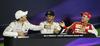 Nico Rosberg, Lewis Hamilton in Sebastian Vettel