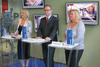 Kadrovske in programske spremembe, ki se dogajajo na TV Slovenija, so na novinarski konferenci podrobneje predstavili Ljerka Bizilj, Marko Filli in Jadranka Rebernik. Foto: MMC RTV SLO