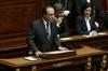 Francoski predsednik Francois Hollande na skupnem zasedanju francoske narodne skupščine in senata. Foto: EPA