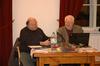 Jože Hradil (desno) je za seboj pustil bogat uredniški in prevajalski opus, še posebej veliko delo pa je opravljal na področju povezav med slovenskim in madžarskim literaturnim svetom. Foto: Občina Beltinci