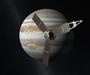 Na 9-metrskih panelih je 18.698 sončnih celic, ki bodo skoraj dve leti napajale sondo Juno. Cassini, ki se podi po sosednjem, Saturnovem sistemu, deluje na plutonij. Foto: NASA/JPL-Caltech