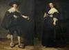 Rembrandt van Rijn je celopostavna poročna portreta Maertena Soolmansa in Oopjen Coppit v naravni velikosti naslikal leta 1634. Foto: Rijksmuseum