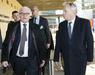 Nemški zunanji minister Frank Walter Steinmeier v pogovoru s svojim francoskim kolegom Jean-Marcom Ayraultom. Foto: EPA