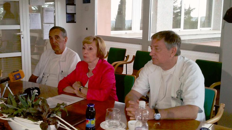 Novinarska konferenca v Ortopedski bolnišnici Valdoltra. Foto: Mateja Brežan.