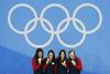 Allison Schmitt, Leah Smith, Madeline Dirado in Katie Ledecky