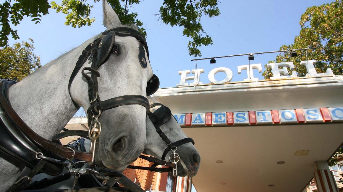 Vhod v hotel Maestoso v Lipici. Foto: BoBo