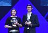 Slovenska športnika leta 2016 - judoistka Tina Trstenjak in smučarski skakalec Peter Prevc. Trstenjakovi je to uspelo prvič, Prevcu pa že četrtič zapored. Foto: BoBo