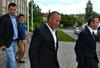 48-letni Ramush Haradinaj (v sredini) je bil leta 2015 aretiran tudi v Sloveniji, a nato hitro izpuščen. Foto: BoBo