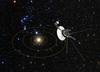 Ponazoritev trenutne lokacije sonde Voyager 1 glede na Osončje. Podoba je računalniško izdelana. Foto: NASA, ESA, G. Bacon (STScI)