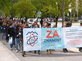 Scientists demand more funds at a rally