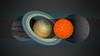 Primerjava velikosti, od leve proti desni: Jupiter, Saturn, novi BLM J0555-57Ab in skrajno desno TRAPPIST-1. Ključna razlika je v gostoti. Foto: Boetticher et al., 2017