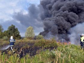 Großfeuer im Unternehmen für Abfallverarbeitung nahe Novo mesto