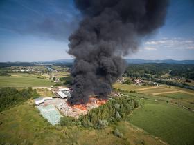 Großbrand bei Novo mesto gelöscht
