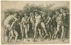 Andrea Mantegna: Bakhanal, bakrorez in suha igla na papirju, 28,8 x 44,2 cm.